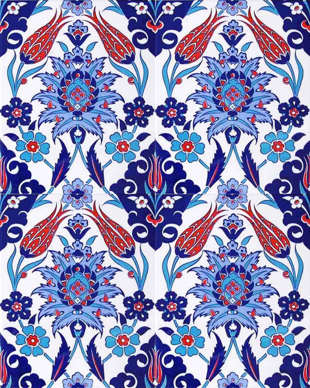 20x25 cm Çini Karo D-1004